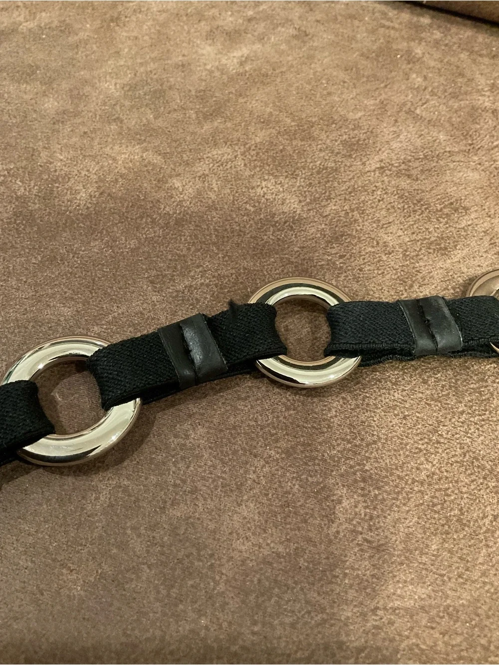Black and Silver Chain Belt